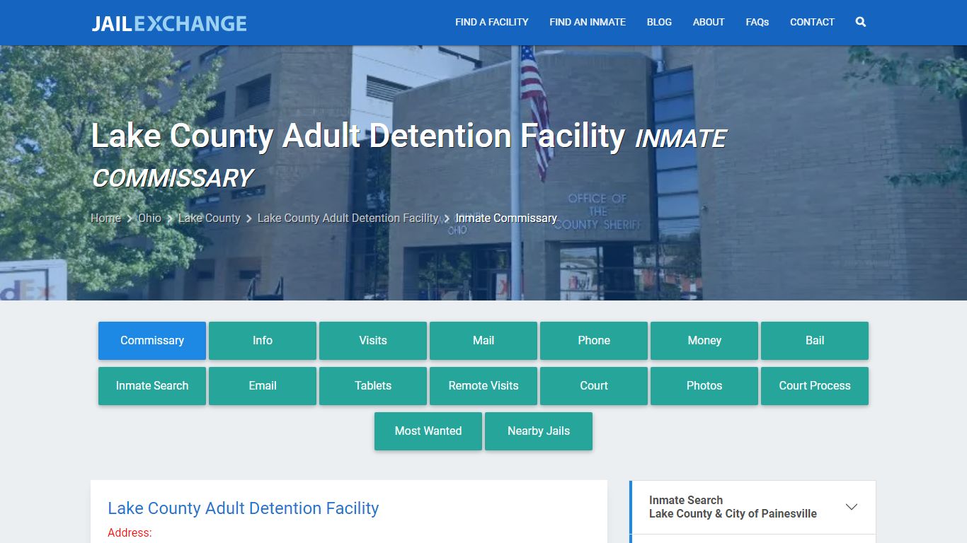 Lake County Adult Detention Facility Inmate Commissary - Jail Exchange